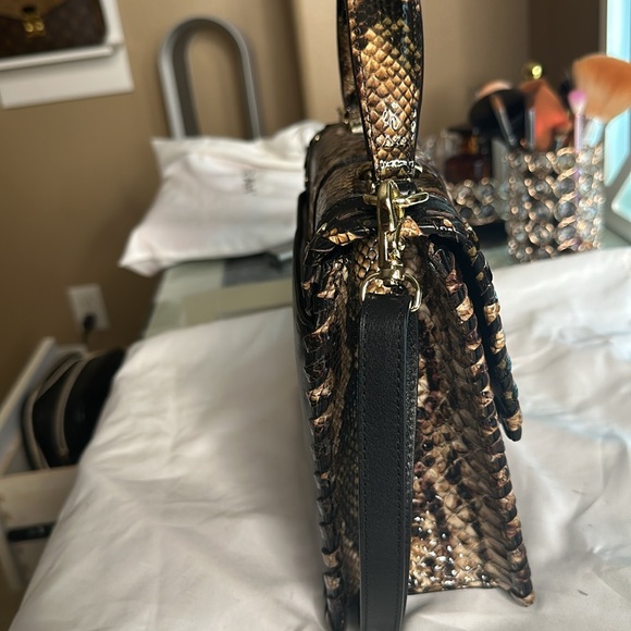 Brahmin mini Francine travertine ballington shoulder bag. - Picture 4 of 9